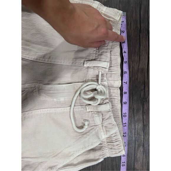 American Eagle Tan Khaki Drawstring Joggers Size 6 Capsule Staple - Picture 11 of 13